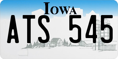 IA license plate ATS545