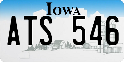 IA license plate ATS546