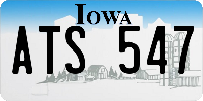 IA license plate ATS547