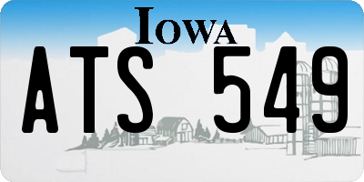 IA license plate ATS549