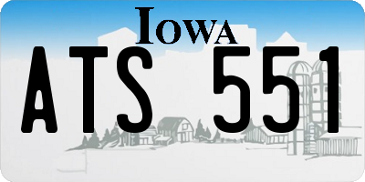 IA license plate ATS551