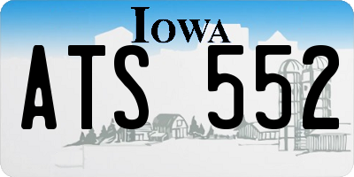 IA license plate ATS552