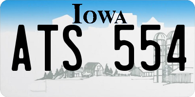 IA license plate ATS554