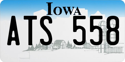 IA license plate ATS558