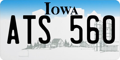 IA license plate ATS560