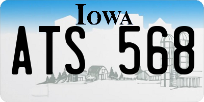IA license plate ATS568
