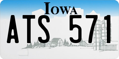 IA license plate ATS571