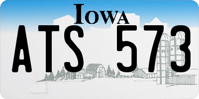 IA license plate ATS573