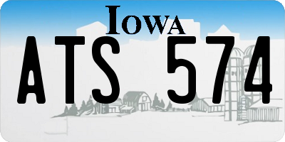 IA license plate ATS574