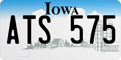 IA license plate ATS575