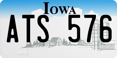 IA license plate ATS576