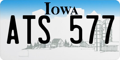 IA license plate ATS577