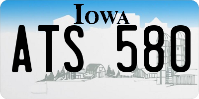 IA license plate ATS580