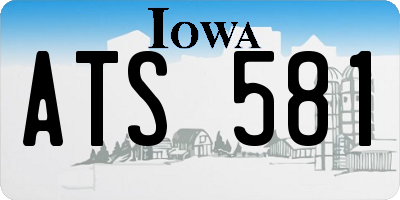 IA license plate ATS581