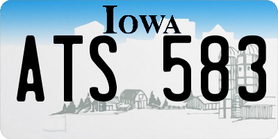 IA license plate ATS583