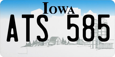 IA license plate ATS585