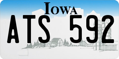 IA license plate ATS592