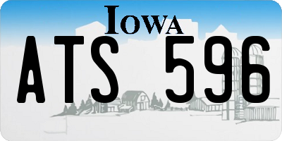 IA license plate ATS596