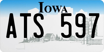 IA license plate ATS597
