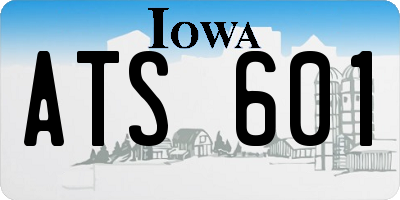 IA license plate ATS601