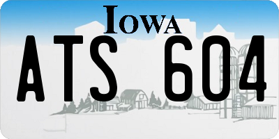 IA license plate ATS604