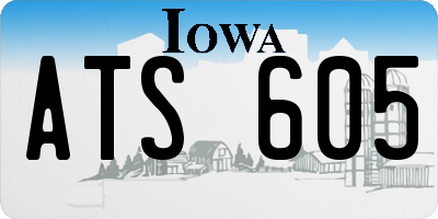 IA license plate ATS605