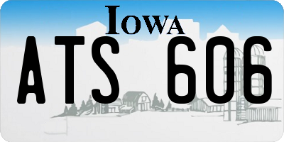 IA license plate ATS606