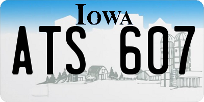IA license plate ATS607