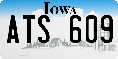 IA license plate ATS609
