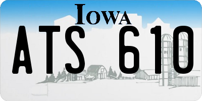 IA license plate ATS610
