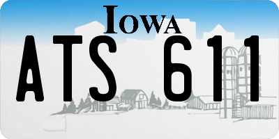 IA license plate ATS611