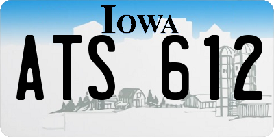 IA license plate ATS612