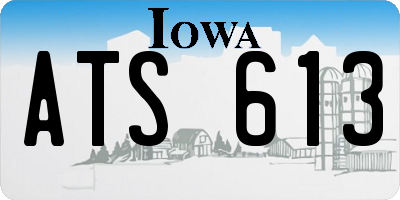 IA license plate ATS613