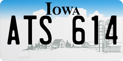 IA license plate ATS614