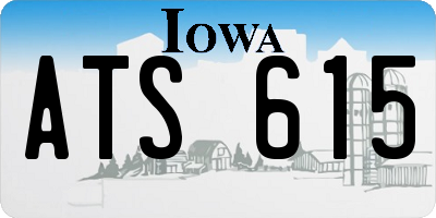 IA license plate ATS615