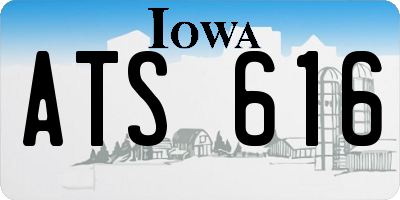 IA license plate ATS616