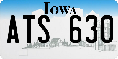 IA license plate ATS630