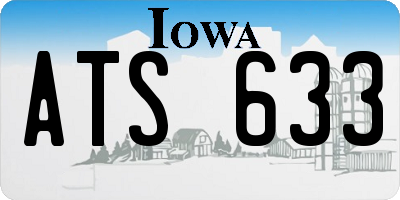 IA license plate ATS633