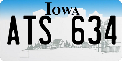 IA license plate ATS634