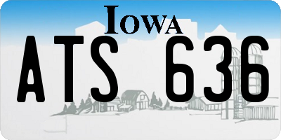 IA license plate ATS636
