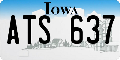 IA license plate ATS637