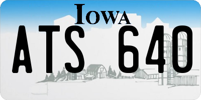 IA license plate ATS640