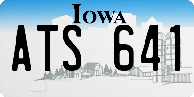 IA license plate ATS641