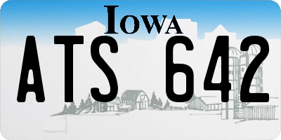 IA license plate ATS642