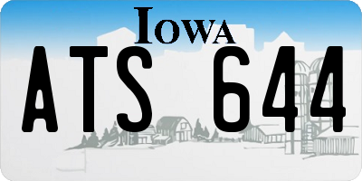 IA license plate ATS644