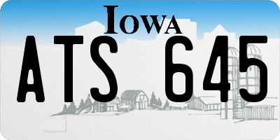 IA license plate ATS645