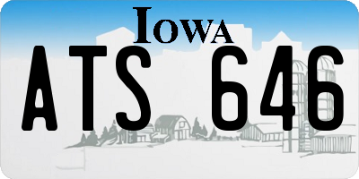 IA license plate ATS646