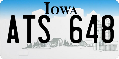 IA license plate ATS648