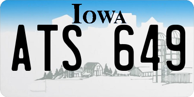 IA license plate ATS649