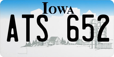 IA license plate ATS652